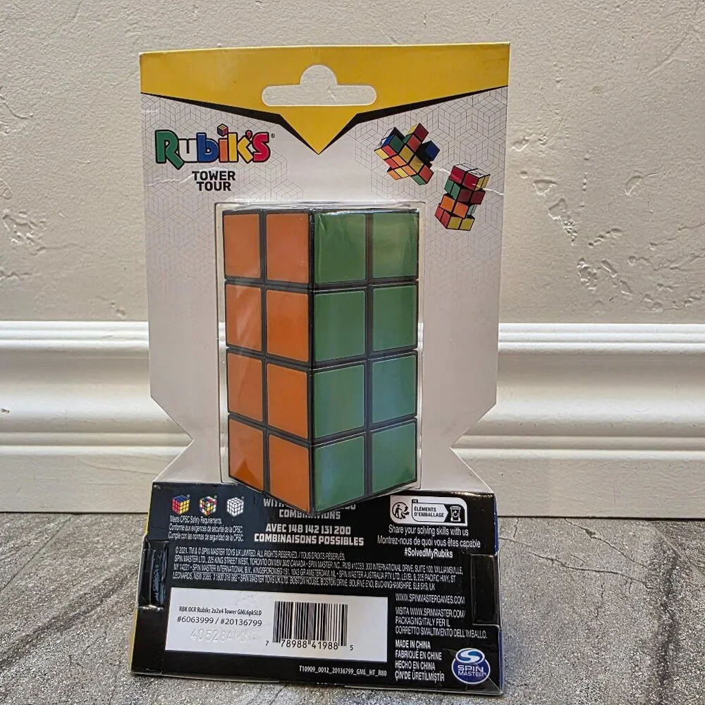 Rubik's Tower 2x2x4 Puzzle Cube Advanced Multi Colored Shape Shifting Game